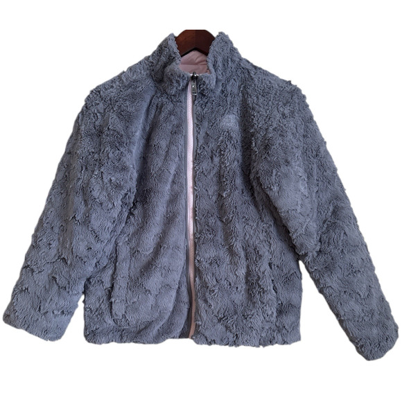 The North Face Mossbud Swirl Reversible Jacket Size 14-16 Pink/Grey (Flaw) - Picture 3 of 9